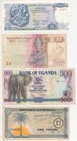 Biafra 1967. 1Ł + Görögország 1978. 50D + Egyiptom 1985-1994. 50p + Uganda 1991. 500Sh T:III Biafra 1967. 1 Pound + 1978. 50 Drachmal +  + Uganda 1991. 500 Shilling C:F