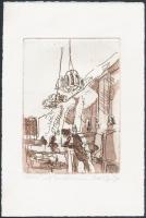 Max jelzéssel: Bécsi kávézok 6 db. Rézkarc, papír, 13×17 cm