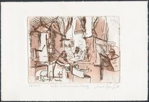 Max jelzéssel: Bécsi kávézok 6 db. Rézkarc, papír, 13×17 cm