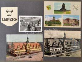 cca 1960 Két fotóalbum, NDK-s (Drezda, Meissen, Lipcse), Jugoszláviai (Negotin (Szerbia)) utazások e...