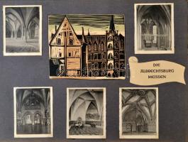 cca 1960 Két fotóalbum, NDK-s (Drezda, Meissen, Lipcse), Jugoszláviai (Negotin (Szerbia)) utazások e...