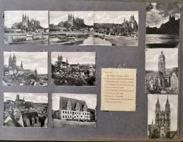 cca 1960 Két fotóalbum, NDK-s (Drezda, Meissen, Lipcse), Jugoszláviai (Negotin (Szerbia)) utazások e...
