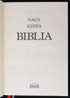 Nagy képes Biblia. Bp., [1972], Saxum. Díszes műbőr kötésben, aranyozott lapszélekkel, jó állapotban