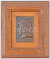 DN "Richárd Wagner" Br plakett, fa keretben (60x41mm) T:1