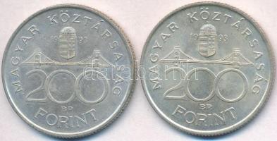 1993. 200Ft Ag "MNB" (2x) T:2