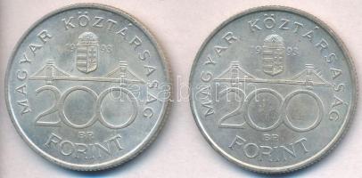 1993. 200Ft Ag "MNB" (2x) T:2