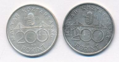 1993. 200Ft Ag "MNB" (2x) T:2,2-