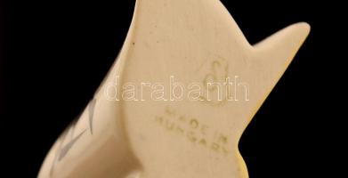 Drasche bagoly, kézzel festett, jelzett, nagyon apró kopásnyomokkal, m: 9,5 cm