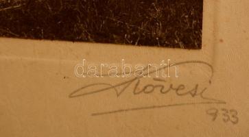 1933 Aratás a Jászságban, jelzett fotó kartonon, Kövesi László jászkiséri műterméből, 25×33 cm