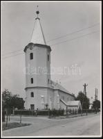 cca 1940 Nyírmegyer, református templom, hátoldalán feliratozva, 24×18 cm