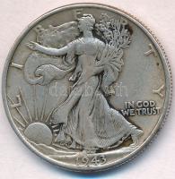 Amerikai Egyesült Államok 1943. 1/2$ Ag "Walking Liberty" T:3  USA 1943. 1/2 Dollar Ag "Walking Liberty" C:F Krause KM#142