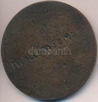 1960. "Iványi-Grünwald Béla" öntött Br plakett, hátoldalon vésve (64,5mm) T:2