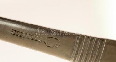 Alpakka tálaló készlet (merőkanál, húsvilla, pörköltes kanál, szószos merőkanál), 4 db, jelzett, egy...