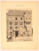 cca 1900 a Budapest új épületei sorozat 5 darabja (Barabás-ház, Mátyás pince, stb.), Bécs, Anton Sch...