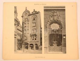 cca 1900 a Budapest új épületei sorozat 5 darabja (Barabás-ház, Mátyás pince, stb.), Bécs, Anton Sch...