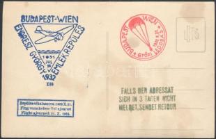 1932 "Justice for Hungary" - Endresz György emlékrepülés, fotólap, hátoldalon emlékbélyegz...