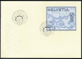 Virág hímzett öntapadós bélyeg FDC-n, Flower embroidered self adhesive stamp on FDC