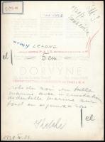 1937 Robert Piguet  estélyi ruha, női divatfotó a Studio Dorvyne párizsi műterméből. Hátoldalán pecs...