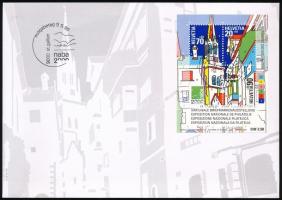 Nemzetközi Bélyegkiállítás blokk FDC-n, International Stamp Exhibition block on FDC