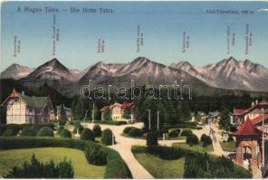 Alsótátrafüred, Dolny Smokovec; Látkép, hegyek, villák / general view, mountains, villas (kis szakadás / small tear)