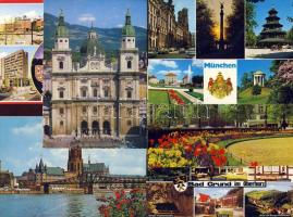 26db Nyugatnémet városképes lap közte postatiszták