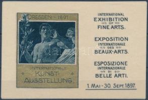 1897 A drezdai Nemzetközi Művészeti Kiállítás 4 db reklámcédulája