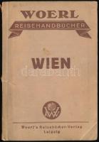 Illustrierter führer durch die Bundeshauptstadt Wien und Umgebung. Woerls Reisehandbücher. Leipzig, é.n., Woerls Reisebücher-Verlag. 24. kiadás. Kiadói papírkötés, picit szakadt, gyűrött borítóval, fekete-fehér képekkel, és egy kihajtható térképpel illusztrálva, német nyelven./  Paperbinding, in german language.