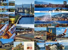 22db svájci városképes lap, 8 postatiszta