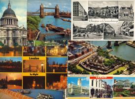 17db városképes lap: Angol, luxemburgi, ausztria, máltai, spanyol