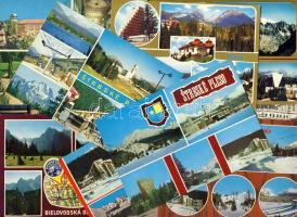 51db csehszlovák és lengyel városképes lap, közte postatiszta és régi magyar városok