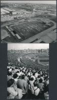 1963 Budapest, Népstadion, Az Országos Sportnapok záróünnepélye, 2 db MTI sajtófotó, hátoldalon feliratozva, 9x12 cm