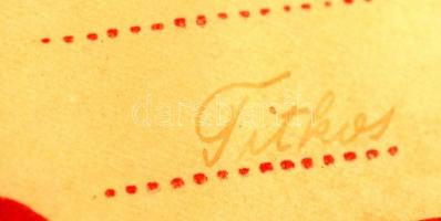 cca 1954-1955 Dalnoki Jenő (1932-2006) olimpiai bajnok labdarúgó (Kinizsi, Ferencváros) díszoklevele...