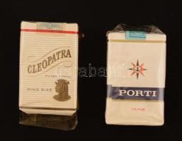 Porti és Cleopatra cigaretta bontatlan csomagolásban, 2 db