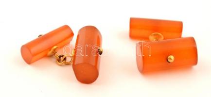 Borostyán mandzsettagomb párban