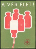 cca 1970 5 db vöröskeresztes plakát, különböző méretben