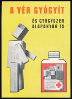 cca 1970 5 db vöröskeresztes plakát, különböző méretben