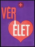 cca 1970 5 db vöröskeresztes plakát, különböző méretben