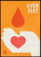 cca 1970 5 db vöröskeresztes plakát, különböző méretben