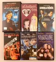 6 db VHS kazetta: A hattyúk tava, Gondolatbűnök, Oceans Eleven, A felejtés bére, Nyakiglove, A hölgy aki túl sokat tudott