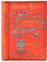 Egyetemes Regénytár. Almanach az 1907. évre. Szerkeszti Mikszáth Kálmán. Budapest, 1907, Singer és Wolfner. Kiadói aranyozott, festett, illusztrált egészvászon (Gottermayer-féle) kötés, márványozott lapélekkel, picit kopott, picit foltos, de alapvetően jó állapotban.