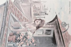 1901 Das Album szecessziós erotikus újság IV. évfolyam 12 száma könyvbe kötve, jó állapotban