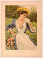 1897 F.Andreotti: Liebesgruss, a Die Gartenlaube 15. műmelléklete, 43x32 cm