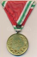 Bulgária 1938. Bolgár Háborús emlékmedál "1915-1918" mellszalaggal T:2 
Bulgaria 1938. Bu...