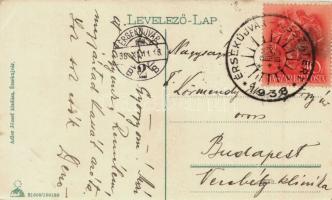 1938 Érsekújvár, Nové Zámky; Kossuth Lajos szobor, Ethey Károly üzlete, kiadja Adler József / statue...