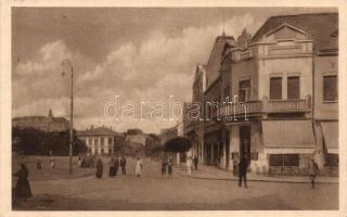 1938 Léva, Levice; Utcarészlet / street, 'Léva visszatért' So. Stpl.