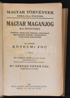 Dr. Szende Péter Pál, Dr. László Jenő, : Magyar magánjog mai érvényében III. kötet. Kötelmi jog I-II...