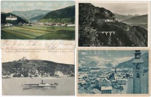 13 db főleg RÉGI osztrák városképes lap, vegye sminőség / 13 mostly old Austrian town-view postcards, mixed quality