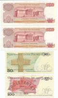 Vegyes: Görögország 1967. 100D (2x) sorszámkövetők + Jugoszlávia 1981. 1000D (4x) közte 2db sorszámk...