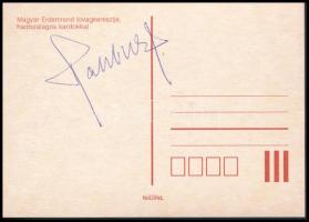 Habsburg Ottó (1912-2011) aláírása levelezőlapon