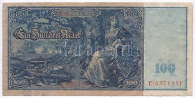 Német Birodalom / Császárság 1910. 100M piros pecsét és sorszám (5x) T:III,III-
German Empire 1910....